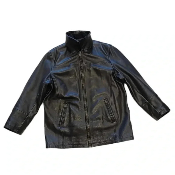 Danier Leather Lined Black Jacket Size XL - Picture 8 of 13